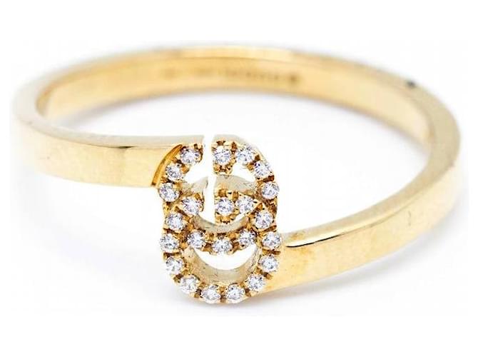 GUCCI Anello collezione RUNNING G in Oro Giallo con Diamanti D'oro Diamante  ref.1203492