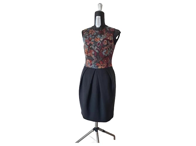 Etro-Kleid aus geblümter Holzseide Mehrfarben Wolle  ref.1203505