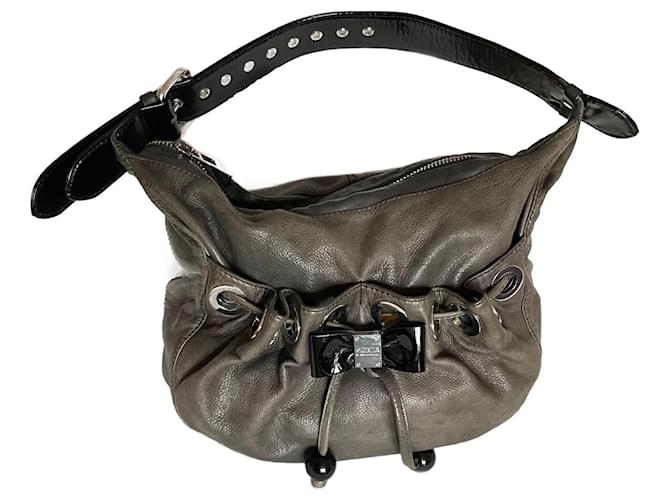 Sonia By Sonia Rykiel Handbags Black Khaki Patent leather Lambskin  ref.1203543