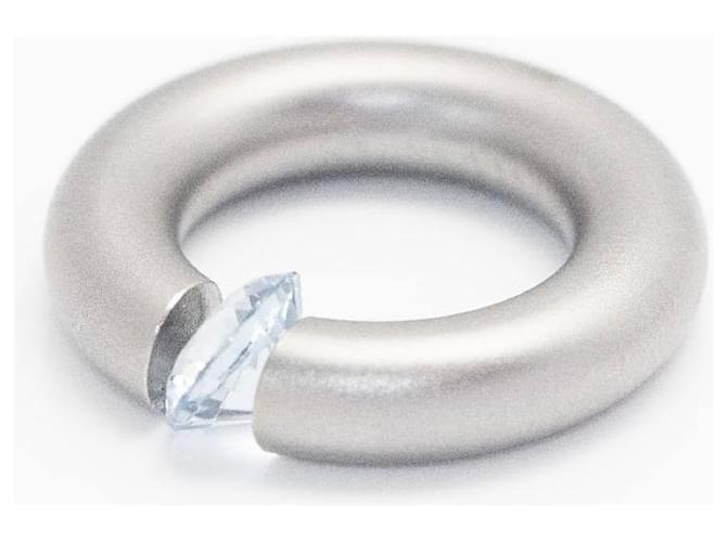Autre Marque NIESSING AKROBAT ring. Silvery Light blue Steel  ref.1203546
