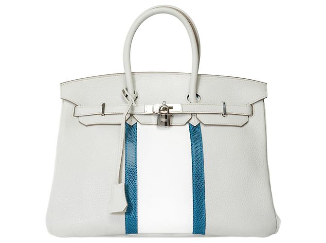 Hermès HERMES BIRKIN BAG 35 in Gray Leather - 101684 Grey