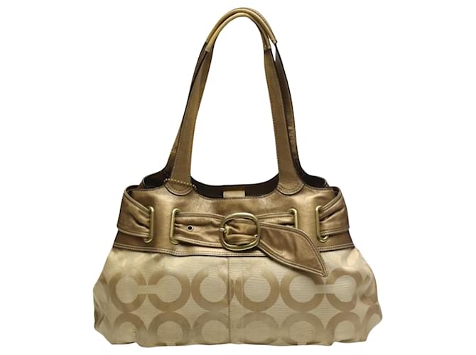 Coach Signature Beige Synthetic  ref.1203664