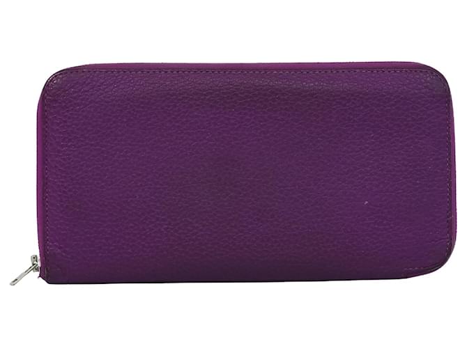 Azap Cremallera Hermès Púrpura Cuero  ref.1203680