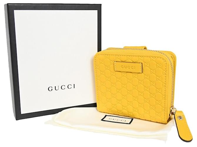 Gucci Micro Guccissima Amarelo Couro  ref.1203700