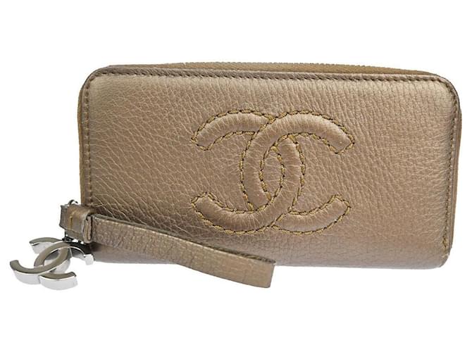 Chanel CC Brown Leather  ref.1203725
