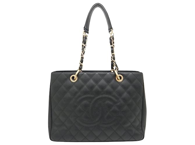 Classique Chanel shopping Cuir Noir  ref.1203749