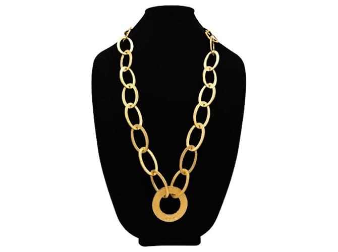 Collar DJ DOLCE & GABBANA “Whisp”0816 círculos alargados dorados Metal  ref.1203785