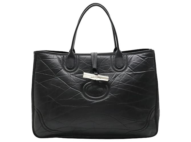 Longchamp Roseau Black Leather  ref.1203794