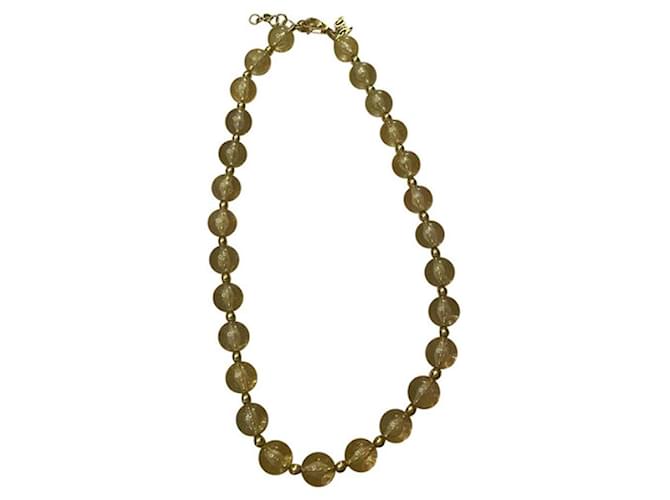 Kostbare Halskette von DOLCE & GABBANA mit großen honiggoldenen Kugeln, Stahl  ref.1203864