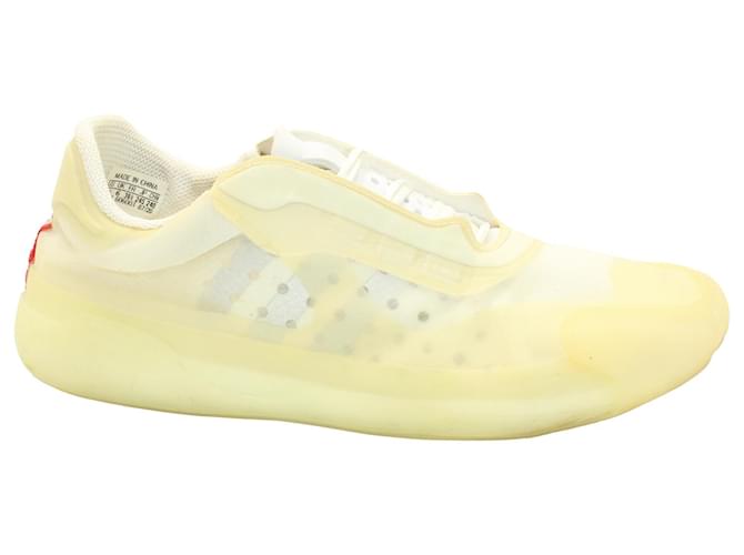 Adidas x Prada Luna Rossa Sneakers in White Mesh and Polyurethane Plastic  ref.1203941