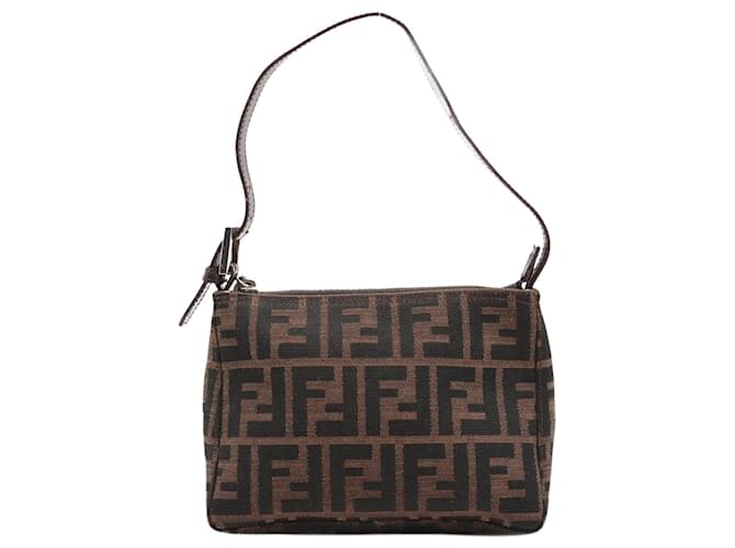 Fendi Brown Zucca shoulder bag Cloth  ref.1203981