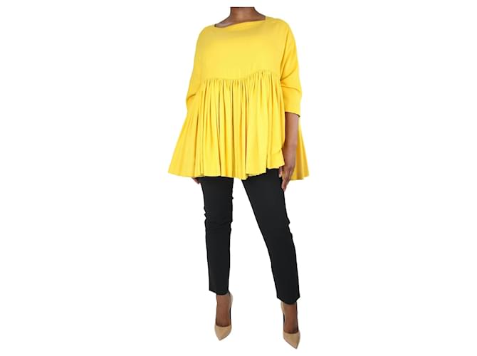Autre Marque Yellow peplum top - size One Size  ref.1203988