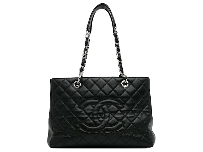 Chanel Black Caviar Grand Shopping Tote Leather  ref.1204055