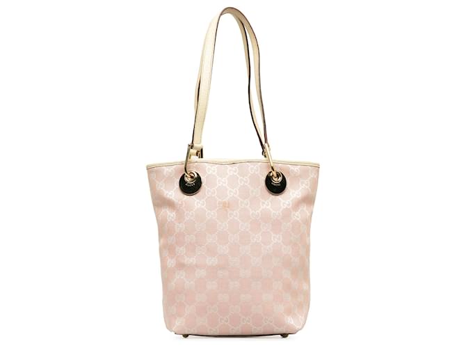 Gucci Pink GG Canvas Eclipse Tote Bag Leather Cloth Pony-style calfskin Cloth  ref.1204070