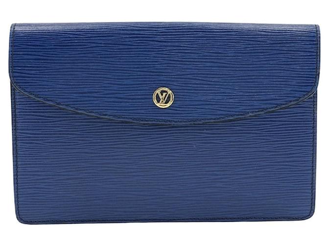 Louis Vuitton Montaigne Blue Leather  ref.1204212