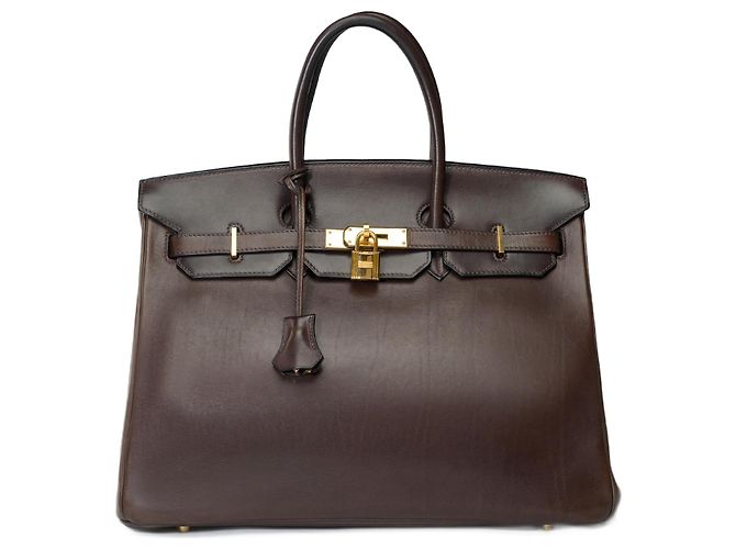 Hermès HERMES BIRKIN BAG 35 in Brown Leather - 101701