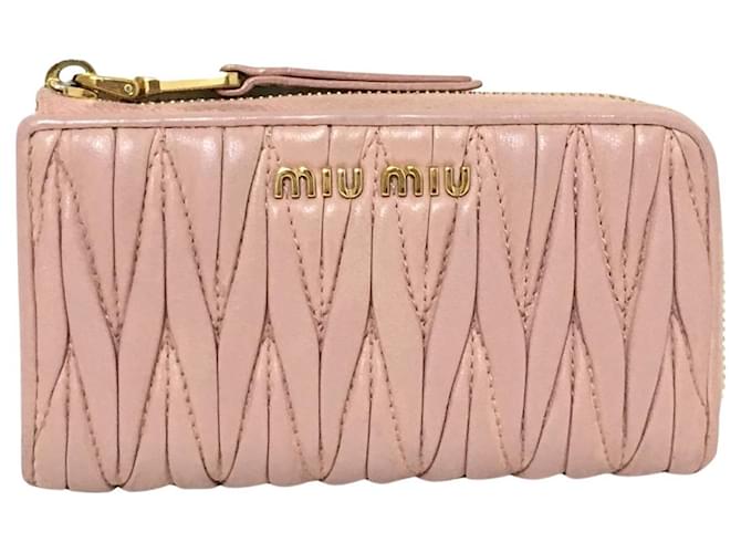 Miu Miu Matelassé Pink Leather  ref.1204387