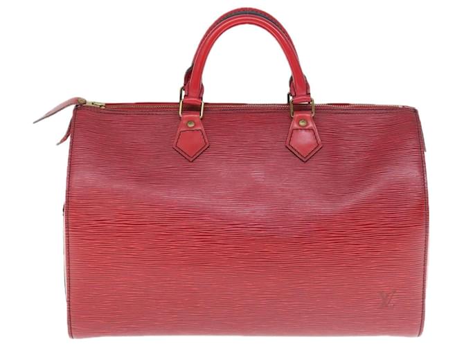Louis Vuitton Speedy 35 Red Leather  ref.1204438