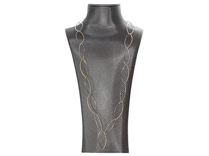 Autre Marque Halskette vom deutschen Designer CARL DAU. Silber Golden Stahl Gelbes Gold  ref.1204509