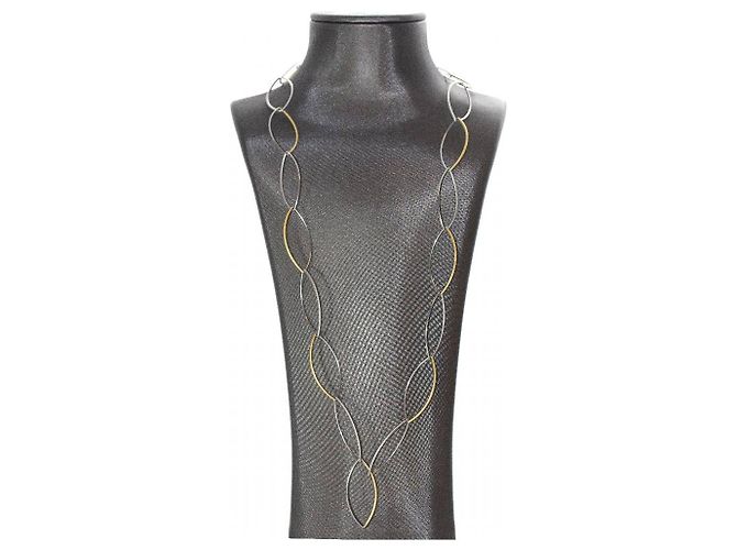 Autre Marque Colar do designer alemão CARL DAU. Prata Dourado