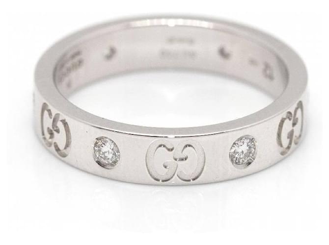GUCCI-Ring mit Diamanten in Gold und Weiß. Silber Weißgold  ref.1204621