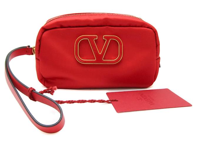 Valentino Garavani V-Logo Rot Synthetisch  ref.1204697