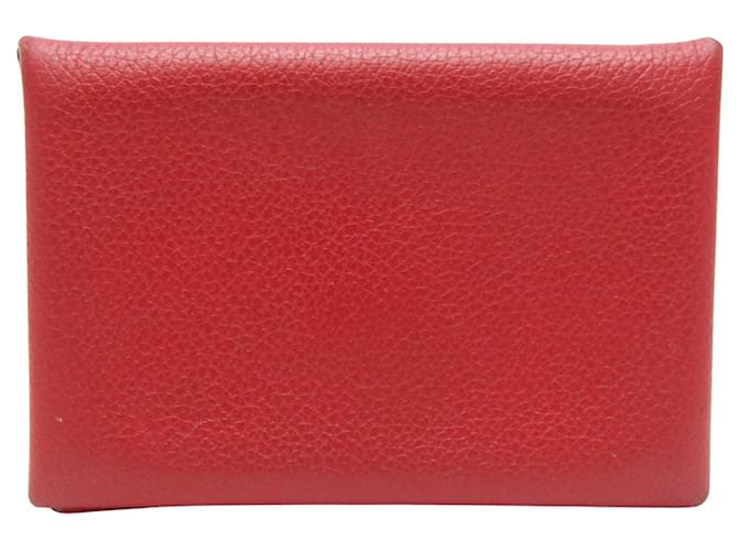 Hermès Calvi Red Leather  ref.1204705