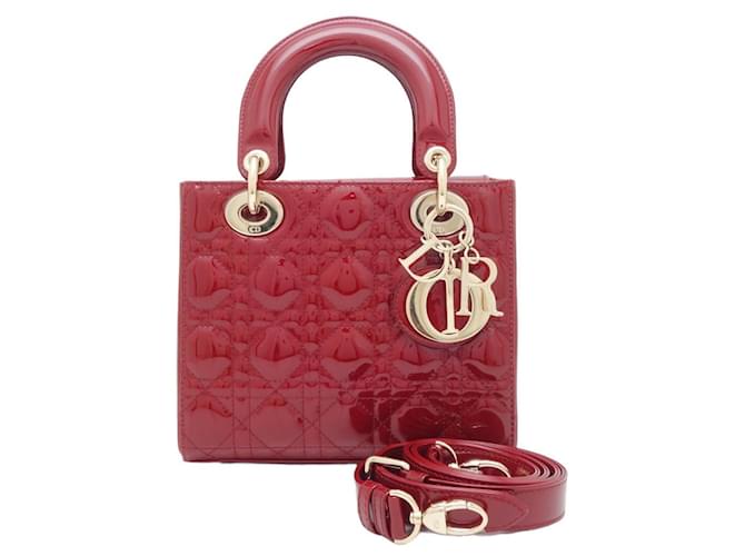 Dior Lady Dior Red Leather  ref.1204720