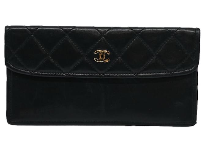 Timeless Chanel Matelassé Black Leather  ref.1204768