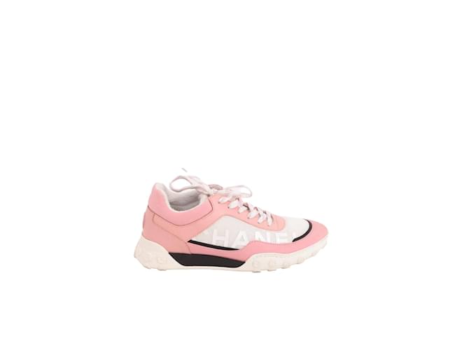 Chanel Zapatillas rosa Paño  ref.1204825