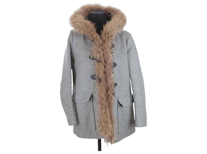 Maje Wool coat Grey  ref.1204834