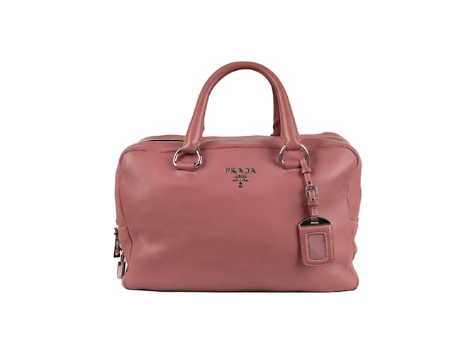 Double Prada Boston Handbag Pink  ref.1204857