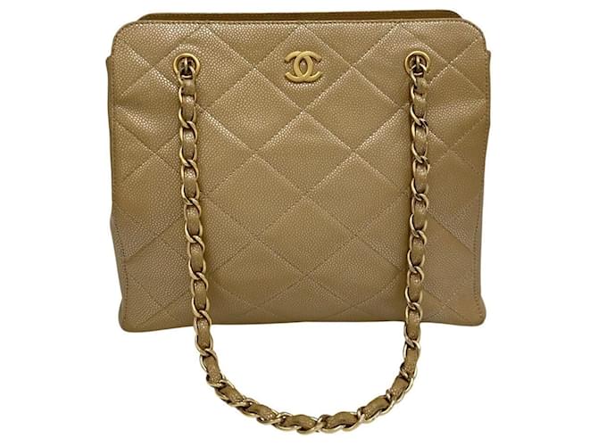Timeless Chanel Beige Leather  ref.1205033