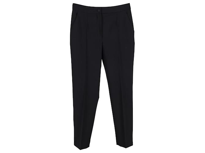 Dolce & Gabbana Tapered Trousers in Black Wool  ref.1205158