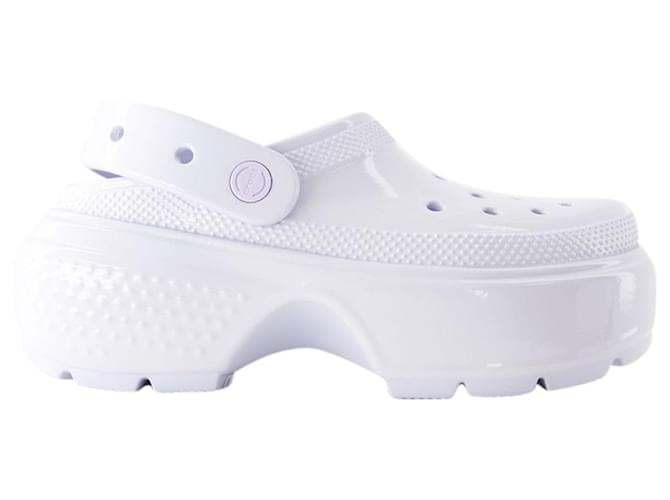Autre Marque Stomp High Shine Sandals - Crocs - Thermoplastic - White  ref.1205185