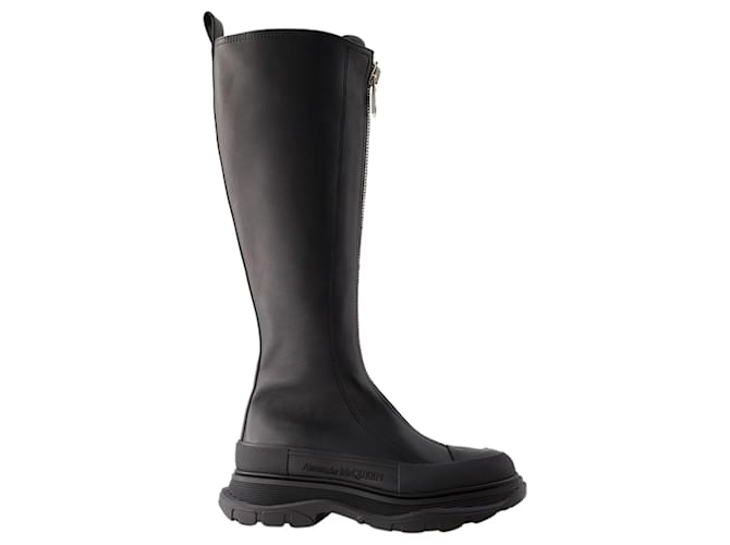 Tread Slick Boots - Alexander Mcqueen - Leather - Black  ref.1205199