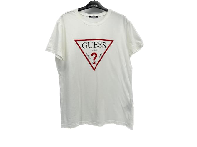 T-shirt GUESS T.Cotone internazionale M Bianco  ref.1205234