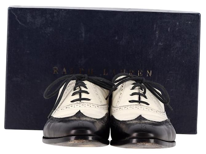 Autre Marque Ralph Lauren Collection Brogues in White Leather   ref.1205282