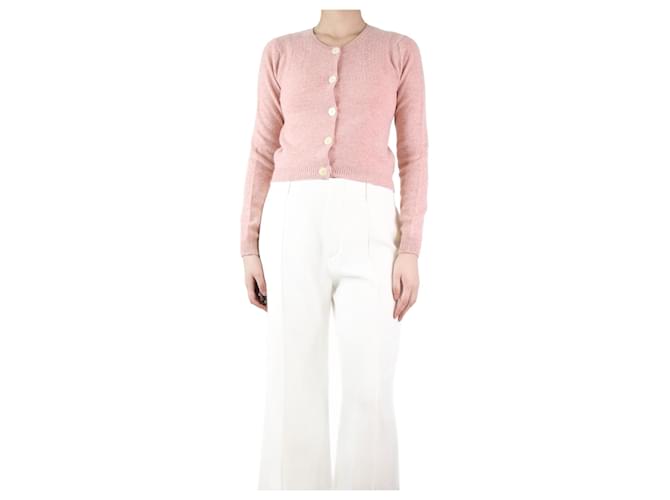 Autre Marque Pink button-up cashmere cardigan - size UK 10  ref.1205297