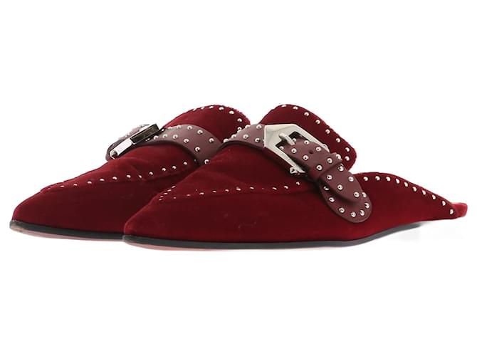 GIVENCHY  Mules & clogs T.eu 36.5 velvet Red  ref.1205343