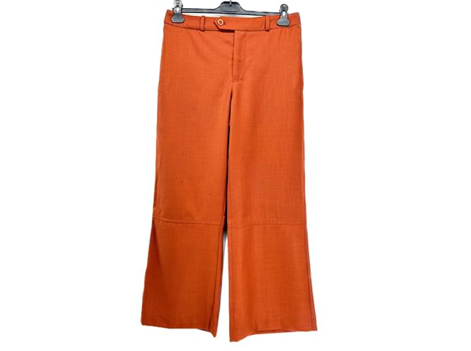ZIMMERMANN Pantalone T.0-5 2 WOOL Arancione Lana  ref.1205359