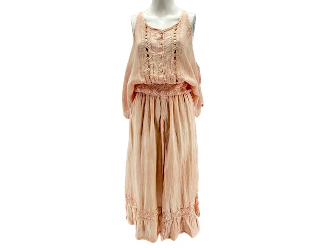 Autre Marque SUNDAY SAINT-TROPEZ  Dresses T.FR Taille Unique Linen Pink  ref.1205408