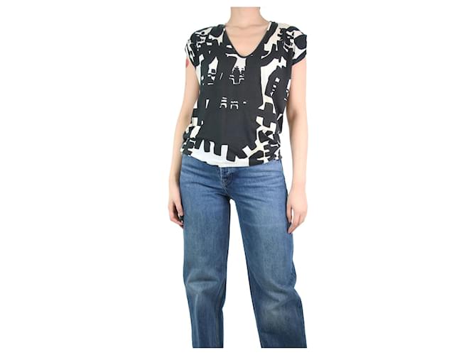 Isabel Marant Black printed t-shirt - size L Cotton  ref.1205447
