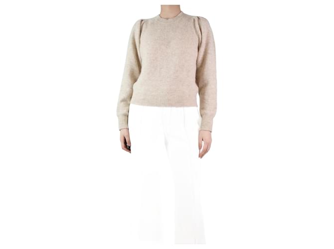 Isabel Marant Etoile Cream alpaca puff shoulder jumper - size UK 8  ref.1205461