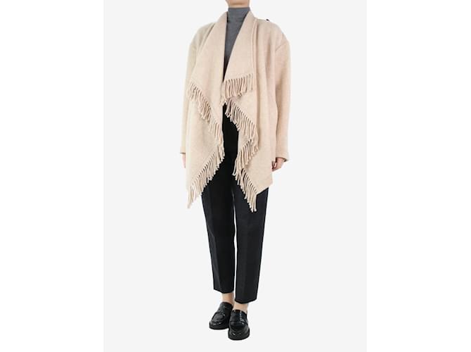 Isabel Marant Etoile Beige fringed jacket - size UK 8 Wool  ref.1205474