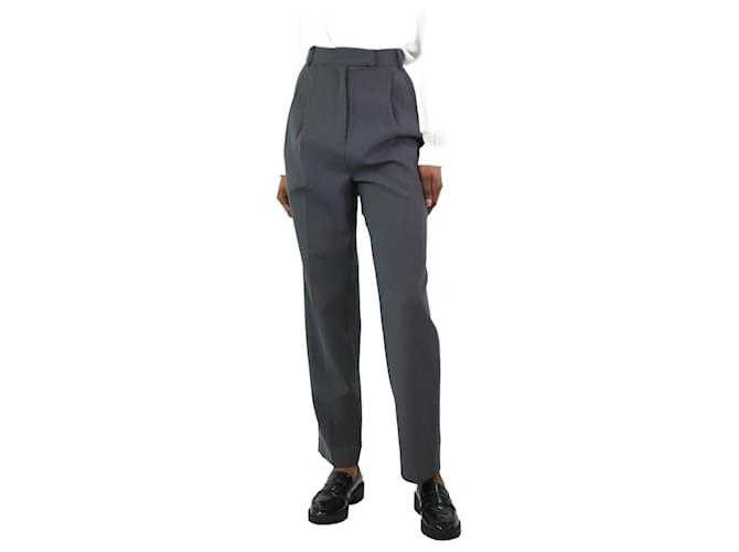 Autre Marque Grey pleated trousers - size XS Polyester  ref.1205484