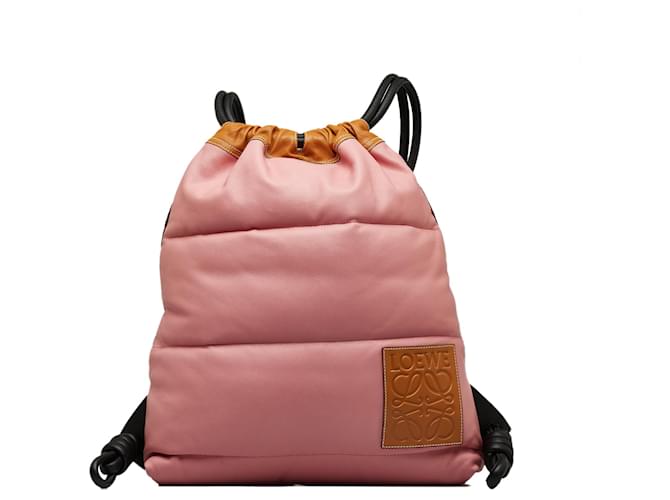 Loewe Pink Nappa Yago Puffy Backpack Leather  ref.1205602