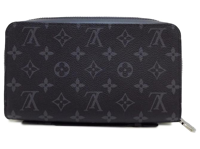 Portafoglio Louis Vuitton Eclipse Zippy XL con monogramma nero Tela  ref.1205624