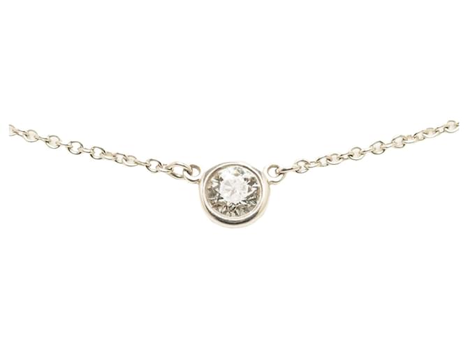 Tiffany & Co Collar de plata Tiffany con diamantes cortados a medida Metal Platino  ref.1205628