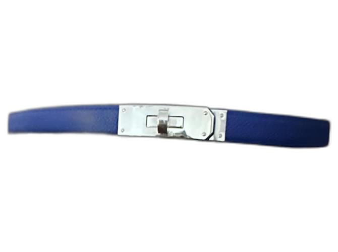 ceinture Kelly, hermès Cuir Bleu  ref.1205629